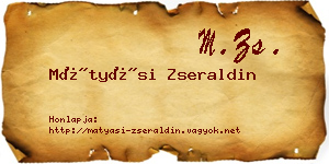 Mátyási Zseraldin névjegykártya